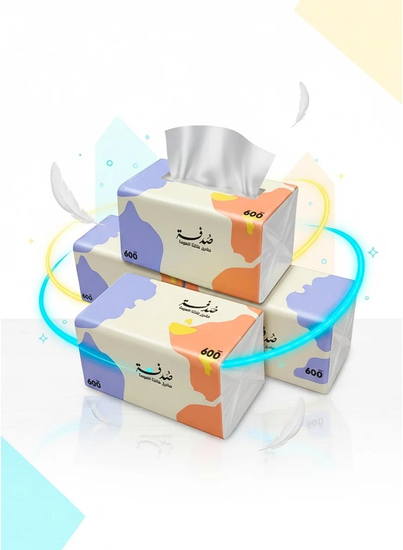 2care Sodfa Facial Tissue 3 Ply, 600 Sheets, 40 Packs - Image 2